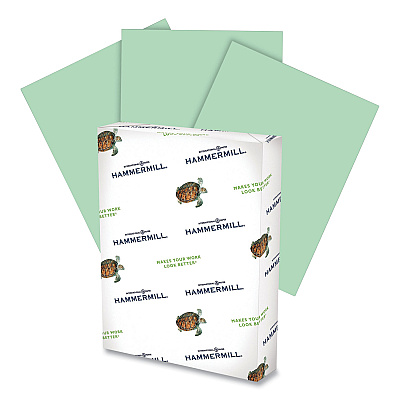 Hammermill Colors Print Paper, 20 lb Bond Weight, 11 x 17, Green, 500/Ream (HAM102186)