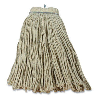 Impact Layflat Regular Screw-Type Mop Head, Cotton, 20 oz, 1" Headband, White (IMP12120EA)