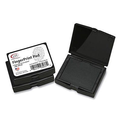 LEE Inkless Fingerprint Pad, 2.25" x 1.75", Black, 3/Pack (LEE03037)