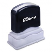 Offistamp Pre-Inked Message Stamp with Blank Date Box, POSTED, 1.63" x 0.38", Red Ink (034521)