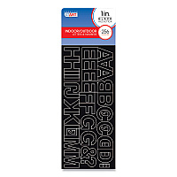 Creative Start Letters, Numbers and Symbols, Adhesive, Black with White Outline, 1"h ,256 Characters (MKG098135)