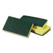 Scotch-Brite PROFESSIONAL Medium-Duty Scrubbing Sponge, 3.6 x 6.1, 0.7" Thick, Yellow/Green (74EA)