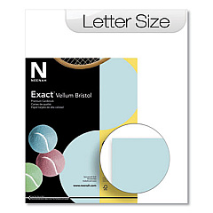 Neenah Exact Vellum Bristol Cover Stock, 67 lb Bristol Weight, 8.5 x 11, Blue, 250/Pack (NEE8132882328)