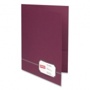 Oxford Monogram Series Business Portfolio, 0.5" Capacity, 11 x 8.5, Burgundy with Embossed Gold Foil Accents, 4/Pack (04165PK)