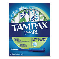 Tampax Pearl Tampons, Super, 18/Box (37908)