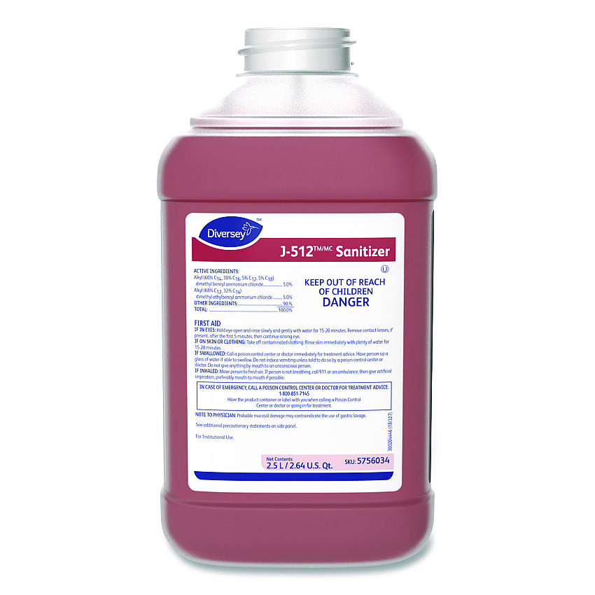 Diversey J-512tm/mc Santizer, Liquid, 84.5 Oz Bottle, 2/carton (DVO5756034)