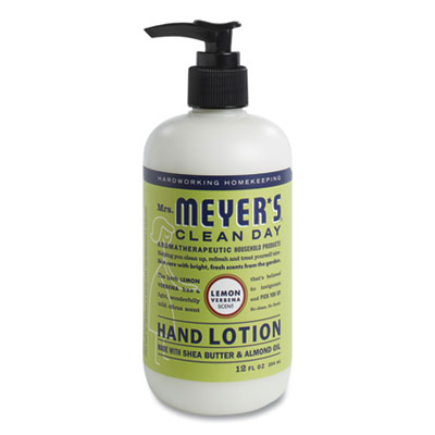 Mrs. Meyer's Clean Day Hand Lotion, 12 oz Pump Bottle, Lemon Verbena (SJN686585)