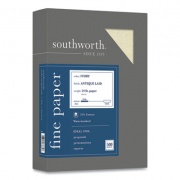 Southworth 25% Cotton Business Paper, 24 lb Bond Weight, 8.5 x 11, Ivory, 500 Sheets/Ream (464C)
