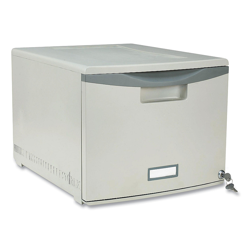 Storex Stackable Storage Drawer, 14.8" x 18.3" x 12.8", Gray (STX61251S02C)