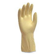 AMBITEX Pro L6500 Series Flock-Lined Latex Gloves, 12" Long, 15 mil, Large, Yellow, 12 Pairs (TXILLG6500)