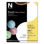 Neenah Exact Vellum Bristol Cover Stock, 94 Bright, 67 lb Bristol Weight, 8.5 x 11, White, 250/Pack (8021881318)