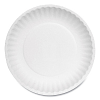 AJM Packaging Paper Plates, 6" dia, White, 1,000/Carton (AJMPP6AJKWH)