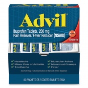 Advil Ibuprofen Tablets, Two-Pack, 50 Packs/Box (BXAVL50BX)