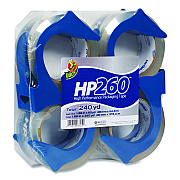 Duck HP260 Packaging Tape with Dispenser, 3" Core, 1.88" x 60 yds, Clear, 4/Pack (DUC0007725)