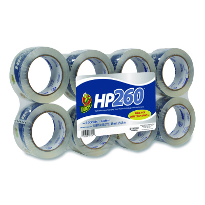 Duck HP260 Packaging Tape, 3" Core, 1.88" x 60 yds, Clear, 8/Pack (0007424)