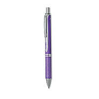 Pentel EnerGel Alloy RT Gel Pen, Retractable, Medium 0.7 mm, Violet Ink, Violet Barrel (PENBL407VV)