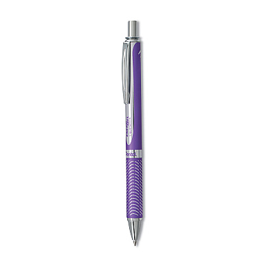 Pentel EnerGel Alloy RT Gel Pen, Retractable, Medium 0.7 mm, Violet Ink, Violet Barrel (PENBL407VV)