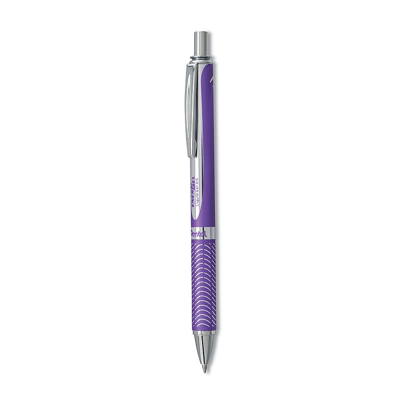 Pentel EnerGel Alloy RT Gel Pen, Retractable, Medium 0.7 mm, Violet Ink, Violet Barrel (PENBL407VV)