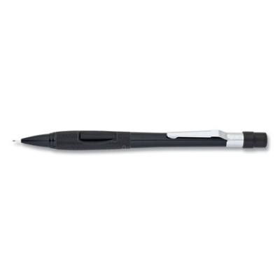 Pentel Quicker Clicker Mechanical Pencil, 0.5 mm, HB (#2.5), Black Lead, Black Barrel (PD345A)