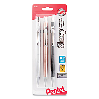 Pentel Sharp Mechanical Pencil, 0.7 mm, HB (#2), Black Lead, Assorted Barrel Colors, 3/Pack (PENP207MBP3M)