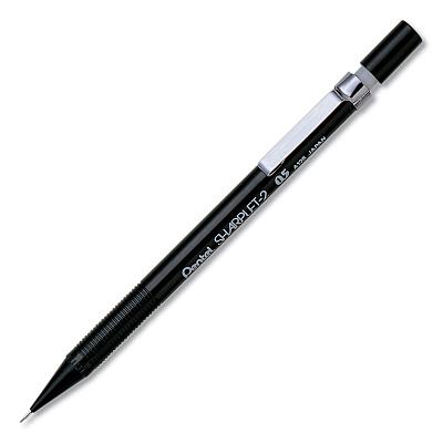 Pentel Sharplet-2 Mechanical Pencil, 0.5 mm, HB (#2), Black Lead, Black Barrel (PENA125A)