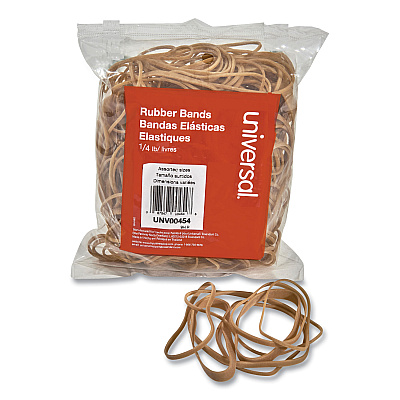 Universal Rubber Bands, Size 54 (Assorted), Assorted Gauges, Beige, 4 oz Box (UNV00454)