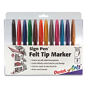 Pentel Arts Fiber-tipped Sign Pens (PENS52012)