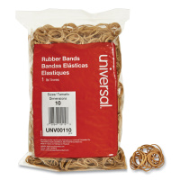 Universal Rubber Bands, Size 10, 0.04" Gauge, Beige, 1 lb Box, 3,400/Pack (UNV00110)