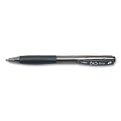BIC BU3 Ballpoint Pen, Retractable, Medium 1 mm, Black Ink, Smoke/Black Barrel, 18/Pack (BICBU3P18BLK)