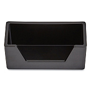 TRU RED Business Card Holder, Holds 80 Cards, 3.97 x 1.73 x 1.77, Plastic, Black (TUD24380413)
