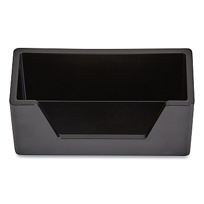 TRU RED Business Card Holder, Holds 80 Cards, 3.97 x 1.73 x 1.77, Plastic, Black (TUD24380413)