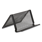 TRU RED One Compartment Business Card Holder, Holds 50 Cards, 3.07 x 0.15 x 4.4, Metal, Black (TUD24402489)