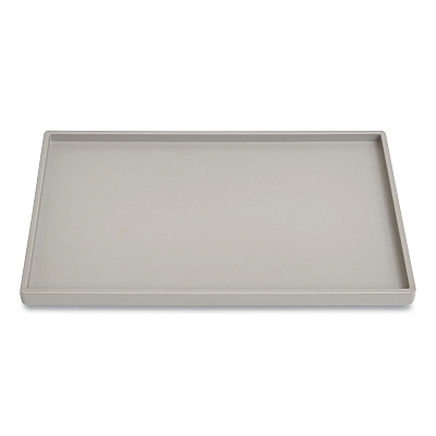TRU RED Slim Stackable Plastic Mail and Supplies Tray, 1 Section, #6 1/4 to #16 Envelopes, 6.85 x 9.88 x 0.47, Gray (TUD24380419)
