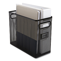 TRU RED Wire Mesh Box-Style Vertical Document Organizer, 1 Section, Letter-Size, 5.79 x 12.4 x 10.16, Matte Black (TUD24402453)