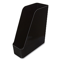 TRU RED Plastic Magazine File, 4.28 x 10.47 x 11.7, Black, 2/Pack (TUD24380799)