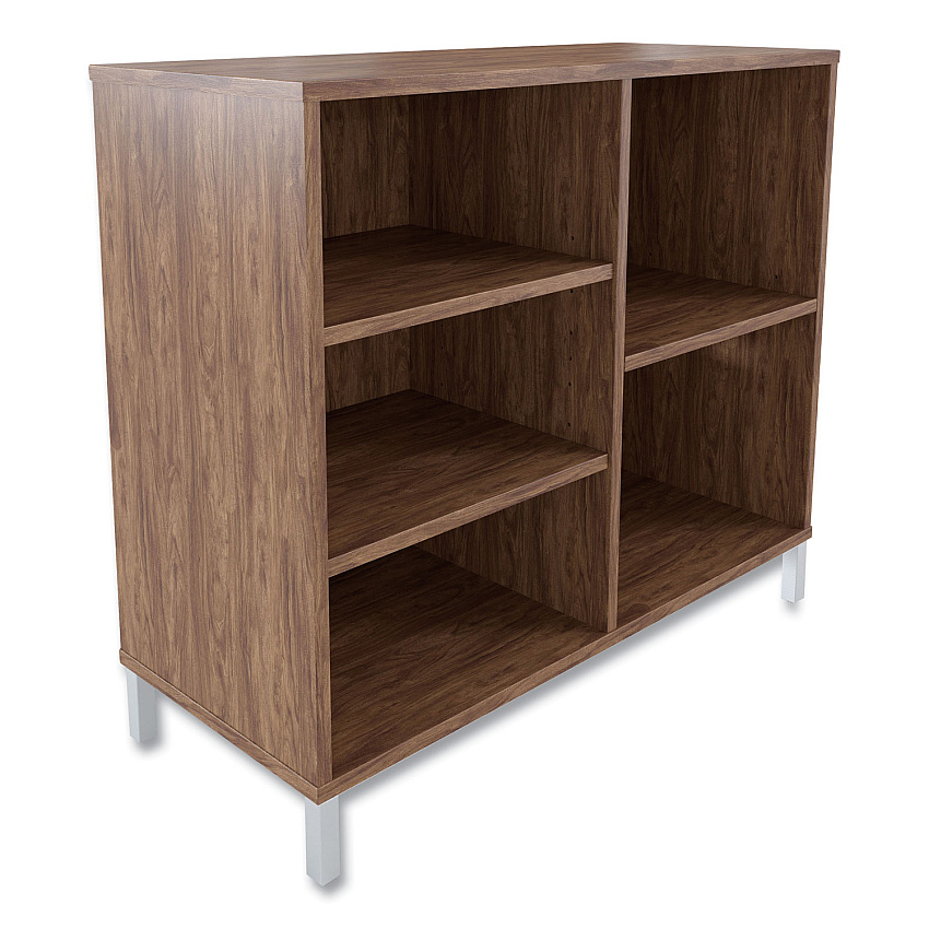 Union & Scale Essentials Laminate Bookcase, Five-Shelf, 36w x 15d x 31.6h, Espresso (UOS24398954)