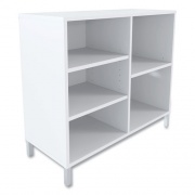 Union & Scale Essentials Laminate Bookcase, Five-Shelf, 36w x 15d x 31.6h, White (24398965)
