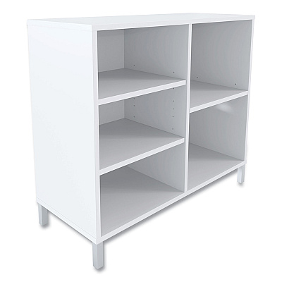 Union & Scale Essentials Laminate Bookcase, Five-Shelf, 36w x 15d x 31.6h, White (UOS24398965)