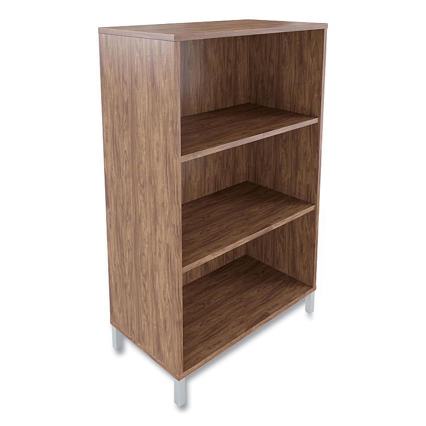 Union & Scale Essentials Laminate Bookcase, Three-Shelf, 28w x 15d x 45.6h, Espresso (UOS24398960)