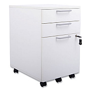 Union & Scale Essentials Mobile Pedestal File, Left or Right, 3-Drawers: Box/Box/File, Legal/Letter, White, 15.6" x 21.3" x 24.3" (UOS24398956)