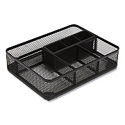 TRU RED Mesh Drawer Organizer, Seven Compartment, 9.76 x 7.48 x 2.68, Black (TUD24402495)