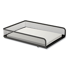 TRU RED Front-Load Stackable Wire Mesh Document Tray, 1 Section, Letter-Size, 9.37 x 12.48 x 2.32, Matte Black (TUD24402469)
