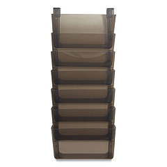 TRU RED Unbreakable Plastic Wall File, 7 Sections, Letter Size, 13" x 3.81" x 30.78", Smoke (TUD24380801)