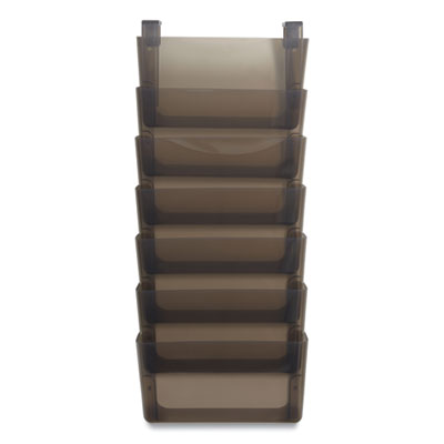 TRU RED Unbreakable Plastic Wall File, 7 Sections, Letter Size, 13" x 3.81" x 30.78", Smoke (TUD24380801)
