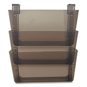 TRU RED Unbreakable Plastic Wall File, 3 Sections, Letter Size, 13" x 3.74" x 15.03", Smoke (TUD24380795)
