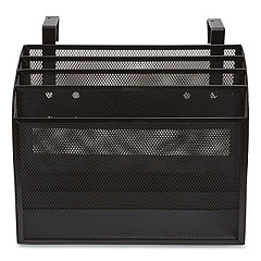 TRU RED Wire Mesh Incline Sorter, Enclosed Design, 4 Sections, Letter-Size, 12.99 x 6.49 x 10.15, Matte Black (TUD24402471)