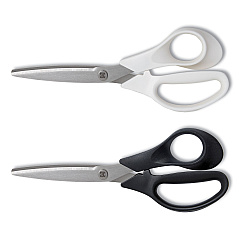 TRU RED Stainless Steel Scissors, 8" Long, 3.58" Cut Length, Straight Assorted Color Handles, 2/Pack (TUD24380494)