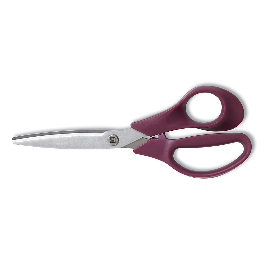TRU RED Stainless Steel Scissors, 8" Long, 3.58" Cut Length, Straight Purple Handle (TUD24380504)