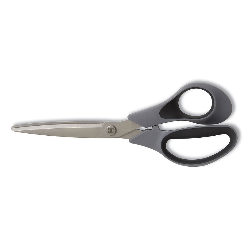 TRU RED Non-Stick Titanium-Coated Scissors, 8" Long, 3.86" Cut Length, Straight Gray/Black Handle, Gun-Metal Gray Blades (TUD24380509)