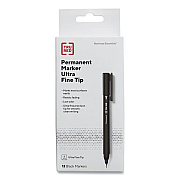 TRU RED Permanent Marker, Tank-Style, Medium Chisel Tip, Black, 5/Pack (TUD24376594)